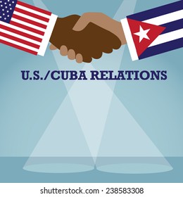 United States Cuba relations background EPS 10 vector stock illustration