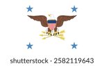 United States Deputy Secretary of Defense Flag Vector Illustration Premium Quality