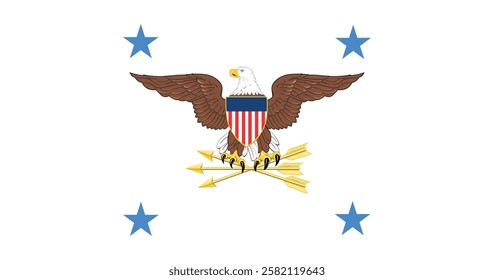 United States Deputy Secretary of Defense Flag Vector Illustration Premium Quality