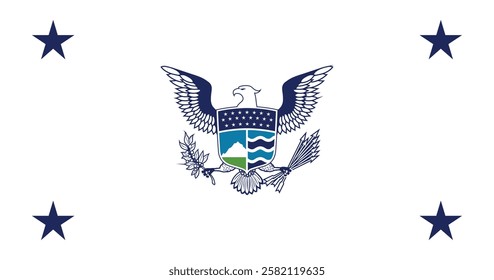 United States Deputy Secretary of Homeland Security Flag Vector Illustration Premium Quality