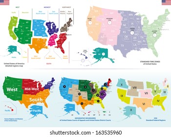 United States detailed maps set