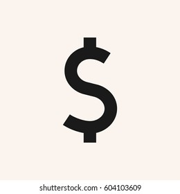 United States dollar sign vector icon. USD