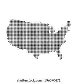 Mapa con puntos de Estados Unidos, Mapa de Estados Unidos