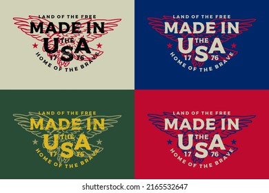 United States Eagle Logo Design Vector Illustration