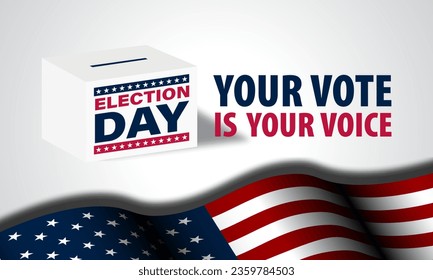 United States Election Date November 7 Background Vector Illustration