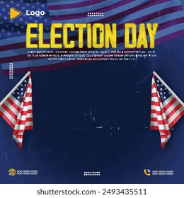 United states election day with social media post banner template luxury | United states election day celebration promotion template design | United states election day social media sale banner 