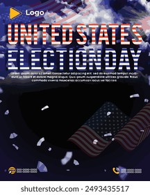 United states election day with social media post banner template luxury | United states election day celebration promotion template design | United states election day social media sale banner 