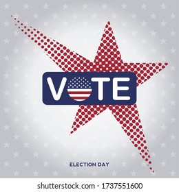 United States election day. Vote poster - Vector