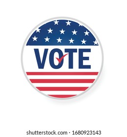 United States Election Vote Button