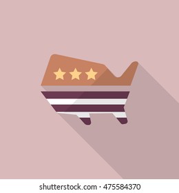 United States elections icon , Vector flat long shadow design.