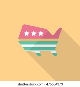 United States elections icon , Vector flat long shadow design.