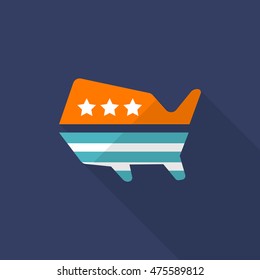 United States elections icon , Vector flat long shadow design.
