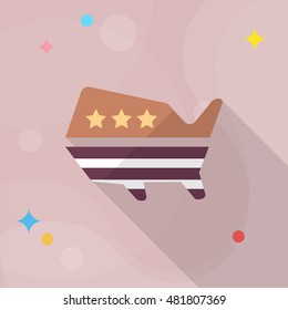 United States elections icon , Vector flat long shadow design.