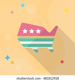United States elections icon , Vector flat long shadow design.