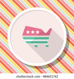 United States elections icon , Vector flat long shadow design.