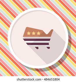 United States elections icon , Vector flat long shadow design.