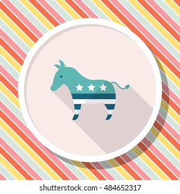 United States elections icon , Vector flat long shadow design.
