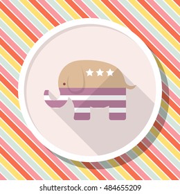 United States elections icon , Vector flat long shadow design.