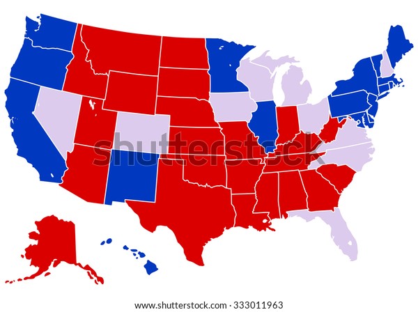 United States Electoral Map Vector Illustration Stock Vector (Royalty ...