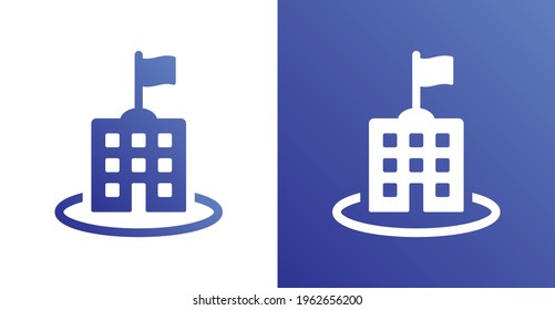 United States embassy building icon. Vector illustration