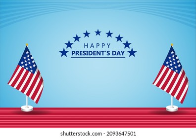 		
United States - February 21. Happy presidential day card. National celebration of the United States. background with copy space area - vector
