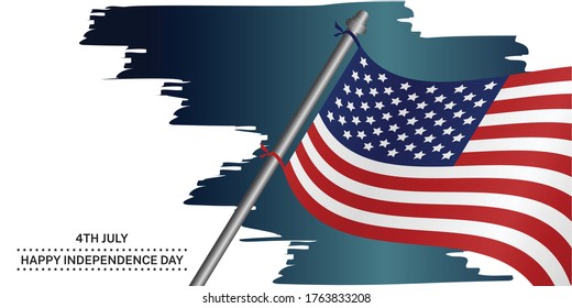 united states flag for 4th july background