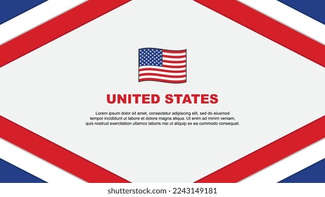 United States Flag Abstract Background Design Template. United States Independence Day Banner Cartoon Vector Illustration. United States Template