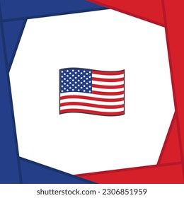 United States Flag Abstract Background Design Template. United States Independence Day Banner Social Media Post. United States Banner