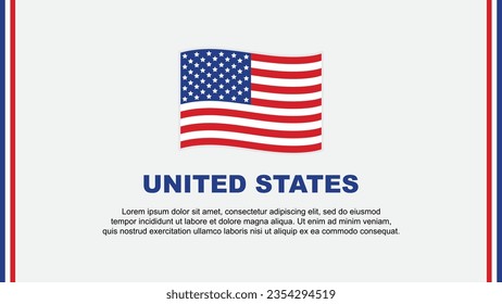 United States Flag Abstract Background Design Template. United States Independence Day Banner Social Media Vector Illustration. United States Cartoon