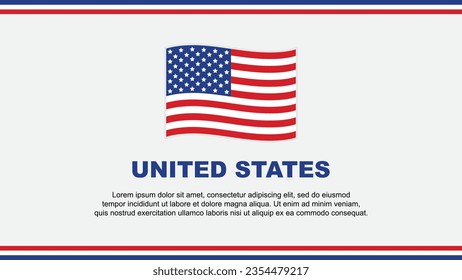 United States Flag Abstract Background Design Template. United States Independence Day Banner Social Media Vector Illustration. United States Design