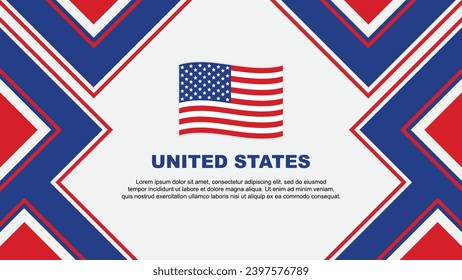 United States Flag Abstract Background Design Template. United States Independence Day Banner Wallpaper Vector Illustration. United States Vector