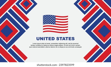 United States Flag Abstract Background Design Template. United States Independence Day Banner Wallpaper Vector Illustration. United States