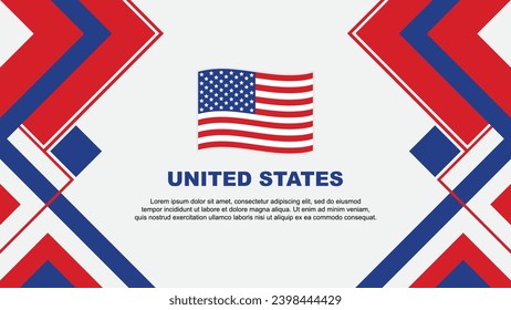 Vorlage für abstraktes Hintergrunddesign der US-Flagge. United States Independence Day Banner Wallpaper Vector Illustration. Banner der Vereinigten Staaten