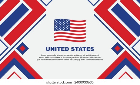 United States Flag Abstract Background Design Template. United States Independence Day Banner Wallpaper Vector Illustration. United States Flag
