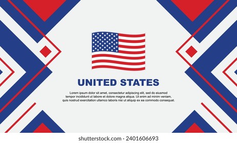 United States Flag Abstract Background Design Template. United States Independence Day Banner Wallpaper Vector Illustration. United States Illustration