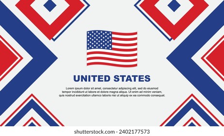 United States Flag Abstract Background Design Template. United States Independence Day Banner Wallpaper Vector Illustration. United States Independence Day