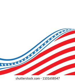 United States flag.  American symbol. USA flag icon