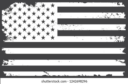 United States flag background in grunge style