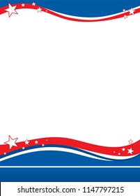 United States Flag Border Poster Template