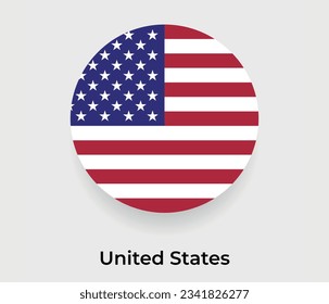 United States flag bubble circle round shape icon vector illustration
