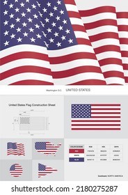 United States Flag Construction Sheet Vector Stock Vector (Royalty Free ...