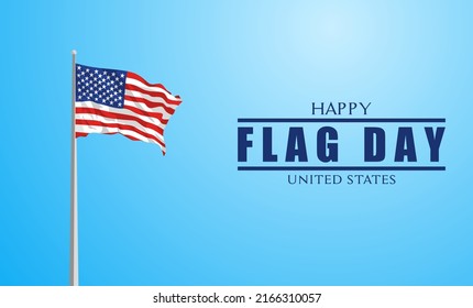 Ilustración vectorial del Día de la Bandera de los Estados Unidos. Adecuado para carteles, carteles, fondo y tarjeta de saludo.