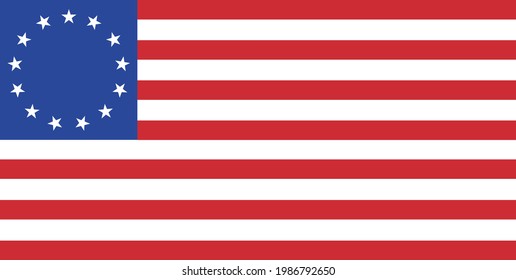 United States Flag Displaying Thirteen Star Stock Vector (Royalty Free ...