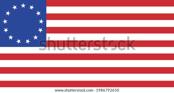 United States Flag Displaying Thirteen Star Stock Vector (Royalty Free ...