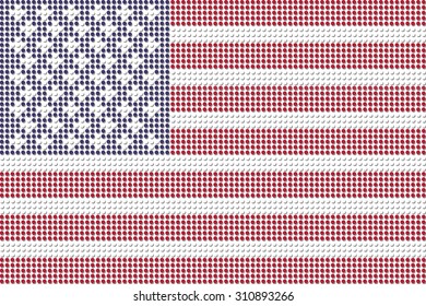 United States Flag Dot Vector