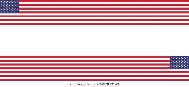 United States flag element design national independence day ribbon. Vector illustration