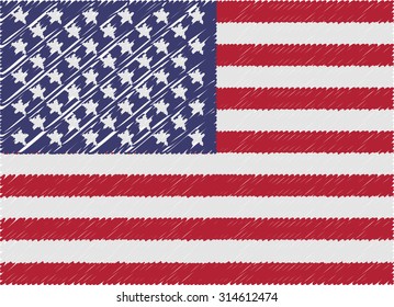united states flag embroidered zigzag

