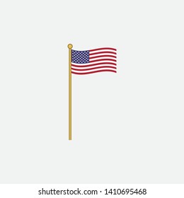 United States flag graphic element Illustration template 