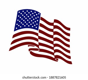 United States flag of the highest quality