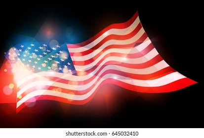 United States flag. Holiday background for USA Independence Day. Fourth of July celebrate